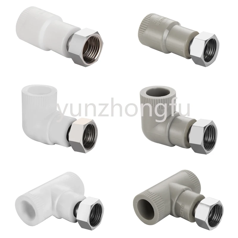 

Union 4 Points 20 Internal Thread Elbow Tee Direct Water Heater Hot Melt Pipe Joint Tap Water Accessories of Pipe Fittings