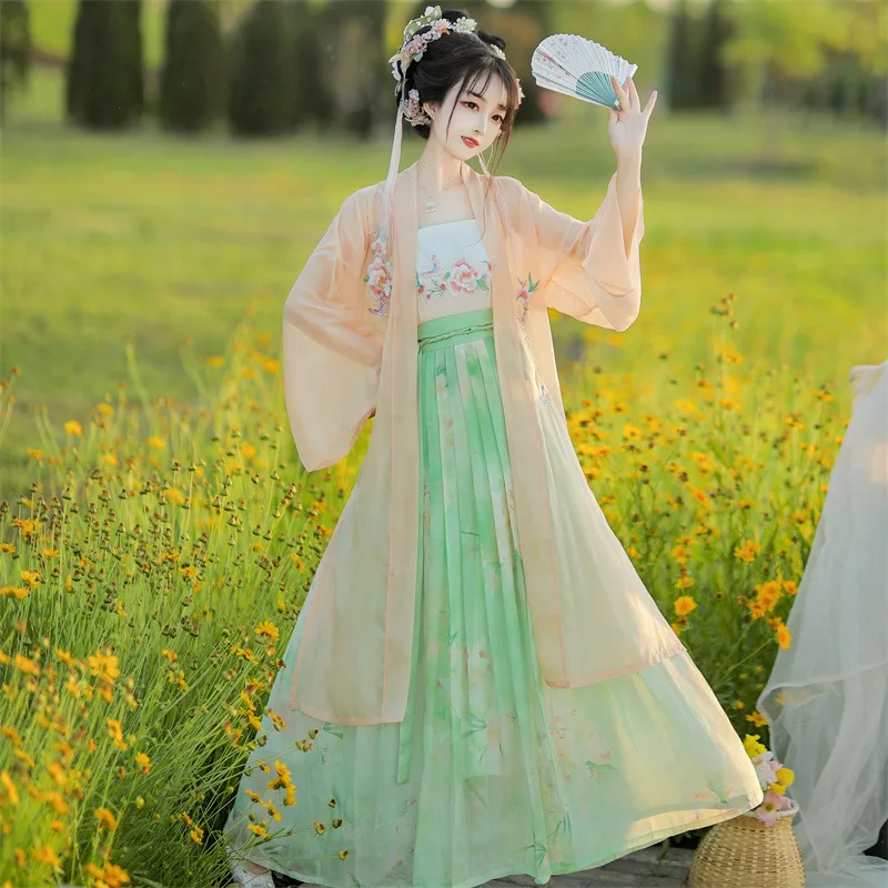 NT237 оригинальная женская плиссированная юбка Hanfu династии Сун 2024 новая летняя