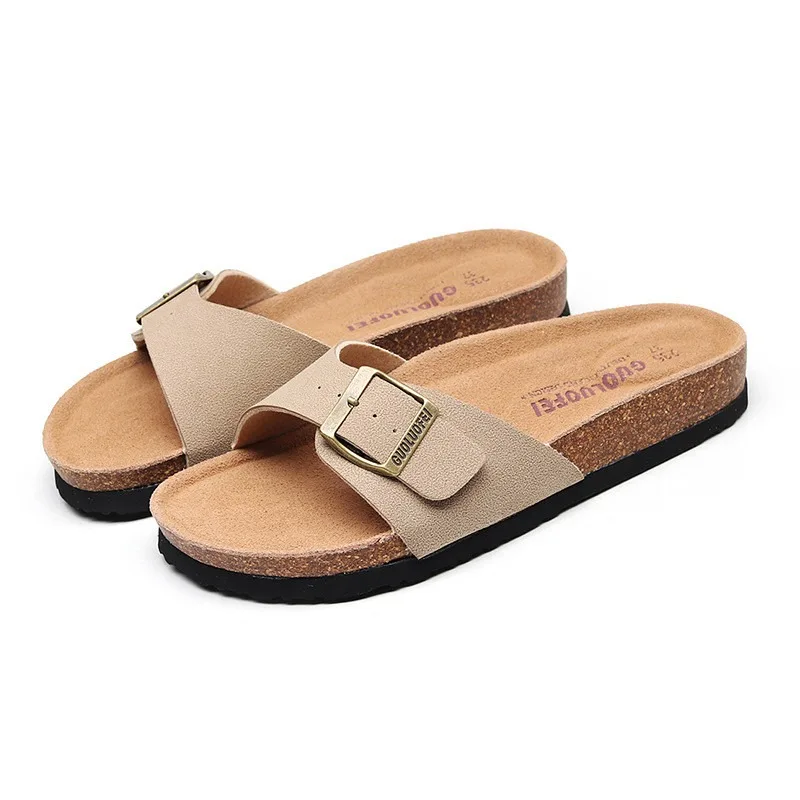 Sandals Slip Ladies Womens Holiday Sliders Sizes 3-8 On Open Toe Buckle