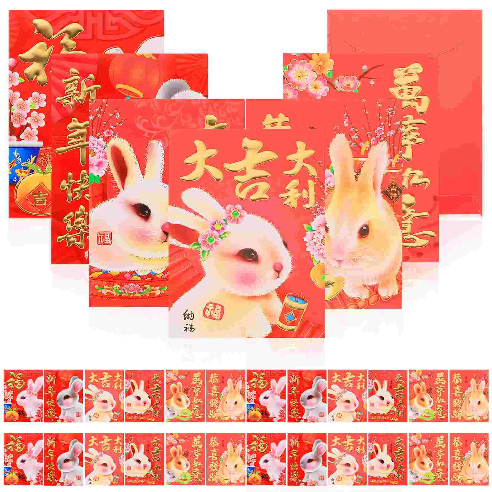 

Red Year Envelope Packet Rabbit Money New Bunny Lucky Envelopes Bag Chinese Bao Hong Packets Zodiacthe Paper Lunar Luck Cashsee