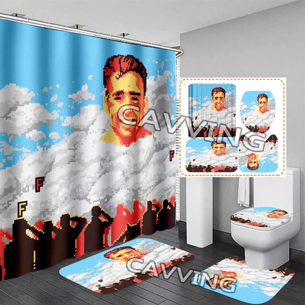 

Billy Herrington 3D Shower Curtains Waterproof Bathroom Curtain Anti-slip Bath Mat Set Toilet Rugs Carpet Home Decor