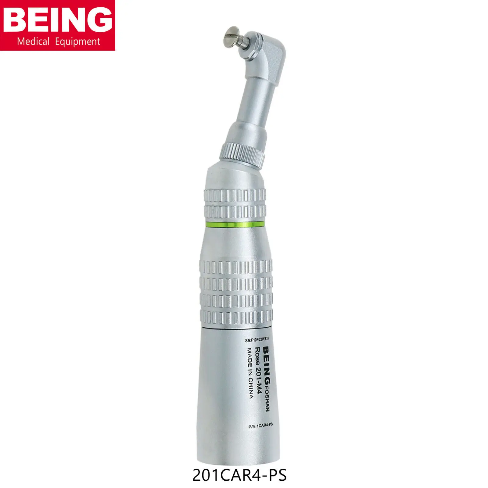 BEING Dental Prophy Contra Angle Polisher Handpiece Reduction 4:1 Screw In Head Fits All E-type ISO Standard Motors