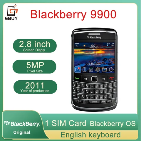 Оригинальный мобильный телефон BlackBerry Bold Touch 9900 3G, 2,8 дюйма, 5 МП, 8 ГБ ПЗУ, QWERTY BlackBerryOS Dakota Magnum, разблокированный мобильный телефон
