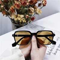 2022 fashion new square sunglasses vintage womens black yellow shade sun glasses outdoor uv400