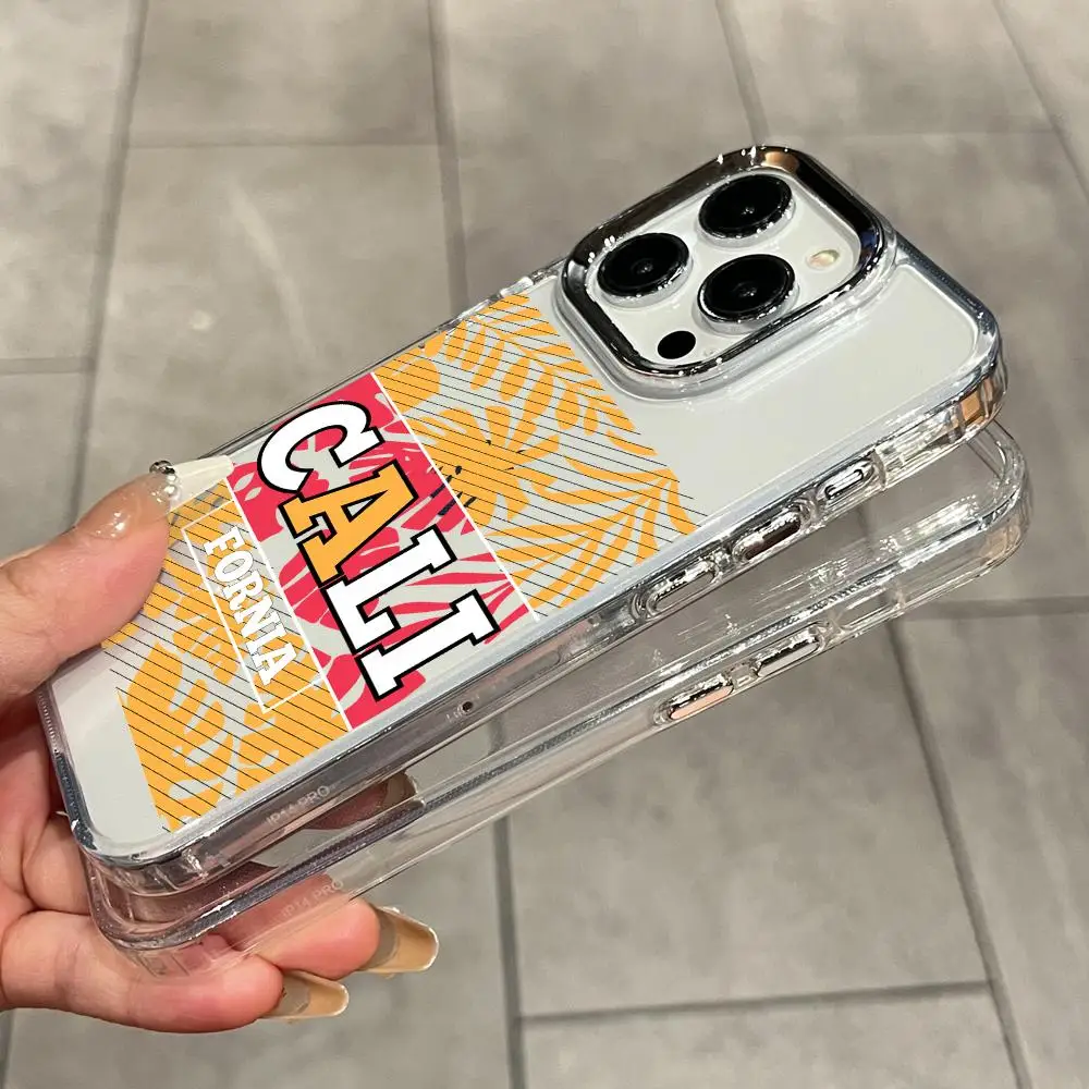 Фото Чехол для телефона с принтом в городской тематике для iPhone 17 Air 16 15 14 Plus 13 12 11 Pro Max 16e, ударопрочный, с прозрачной задней панелью HD. №2