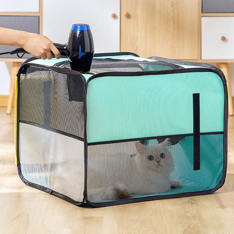 

Foldable Dog Hair Dryer Bag Multipopuse High-Capacity Dogs Cage Hair Dryer Blow Box Grooming House Bag Pet Grooming Dry Bag