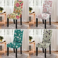 chinoiserie floral leaf print removable chair cover high back anti dirty chair protector home gaming chair office chair chairs