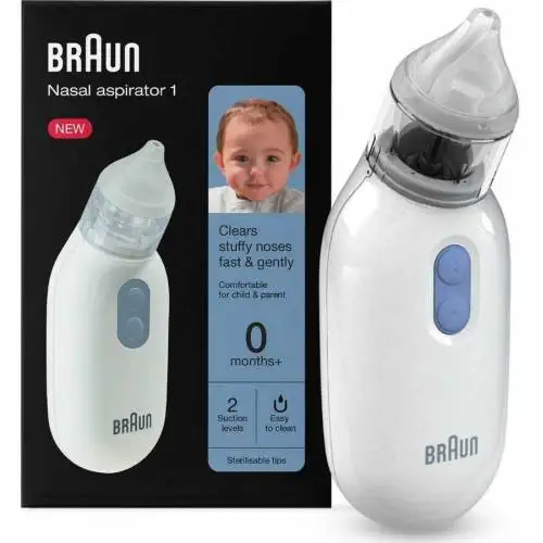 

Braun BNA100 Nasal Aspirator Cleaner For Common Colds Flu Nose Cleaning Apparatus
