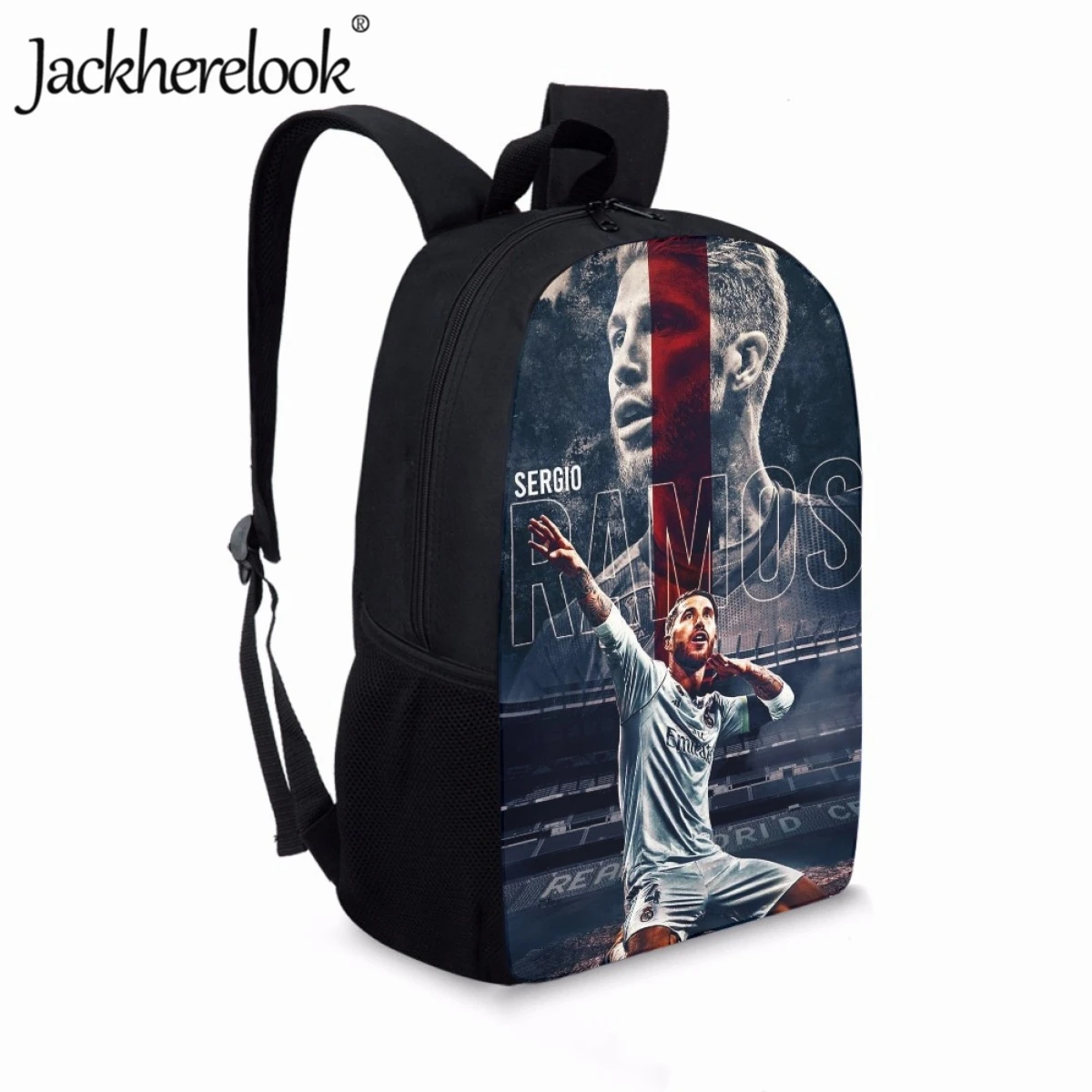Jackherelook Boys School Bags Soccer Star 3D Printing Fashion School Book Bags For Children Men's Casual Backpack Laptop Bags