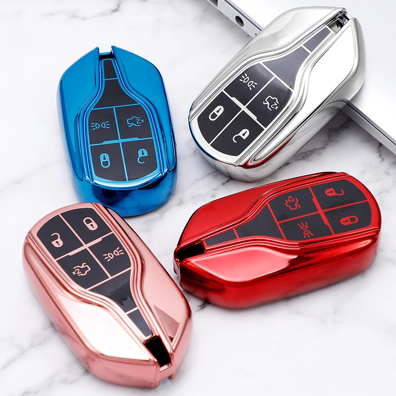 

TPU Car Key Cover Case Fob Bag Shell Holder for Maserati Levante Ghibli Quattroporte GT Granturismo GranCabrio Accessories