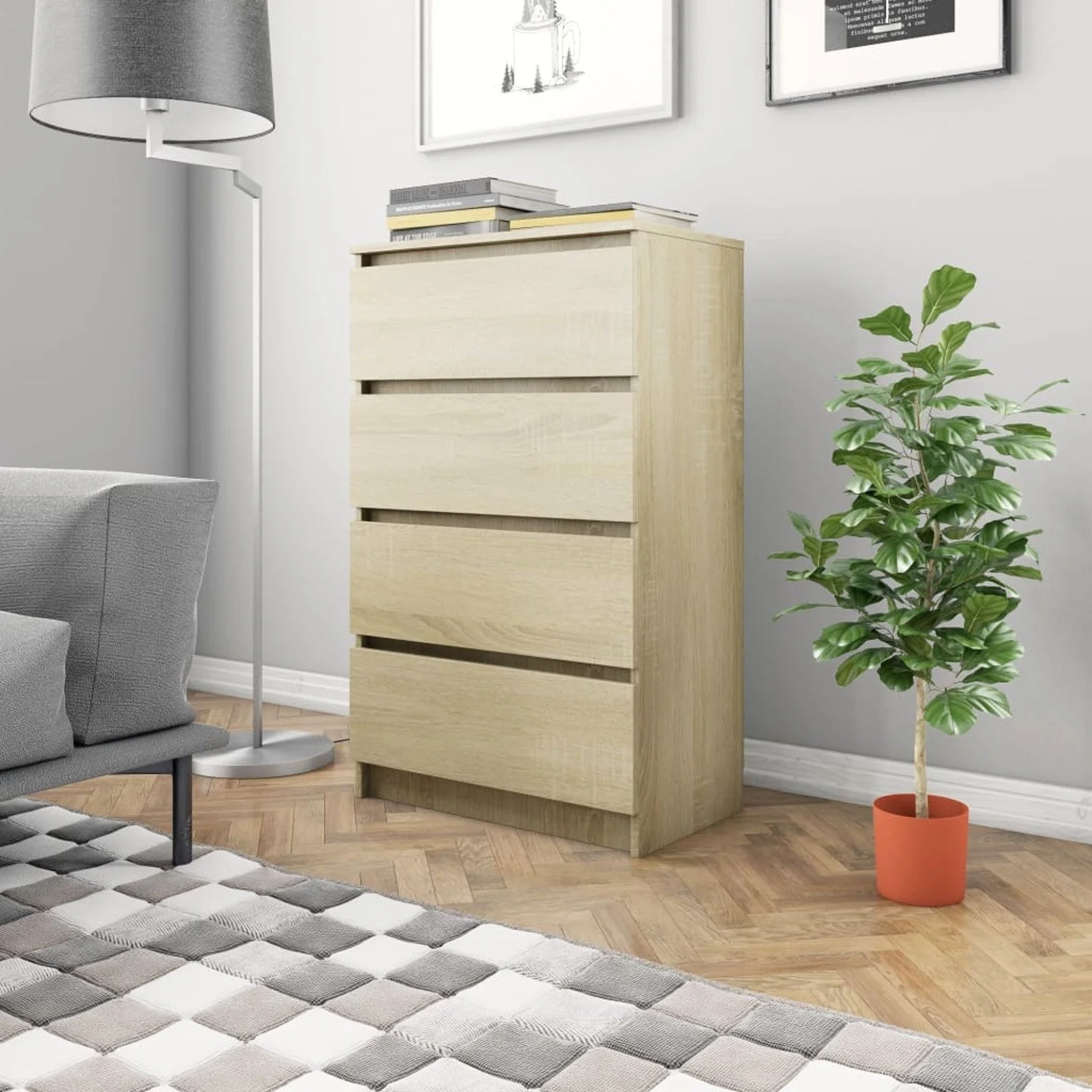 

Sideboard Sonoma Oak 23.6"x13.8"x38.8" Chipboard