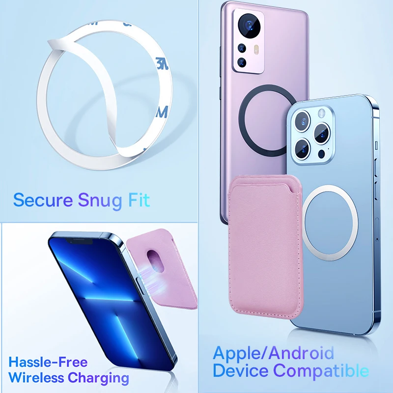 Магнитный кожаный кошелек для Magsafe аксессуары Роскошный чехол IPhone Samsung держатель