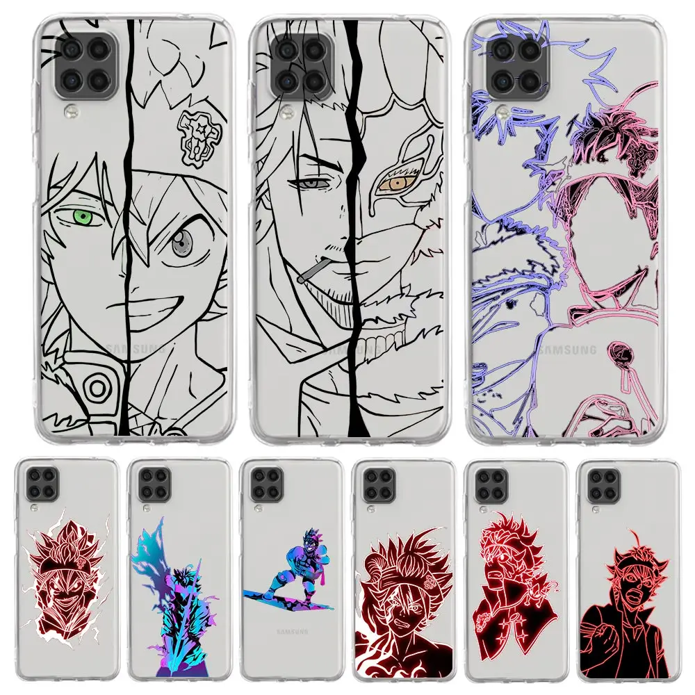 

Asta Black Clover Neon Phone Case For Samsung Galaxy A51 A71 A41 A31 A21S A11 A01 A03S A12 A23 A33 A32 A52 A53 A73 A13 5G Cover