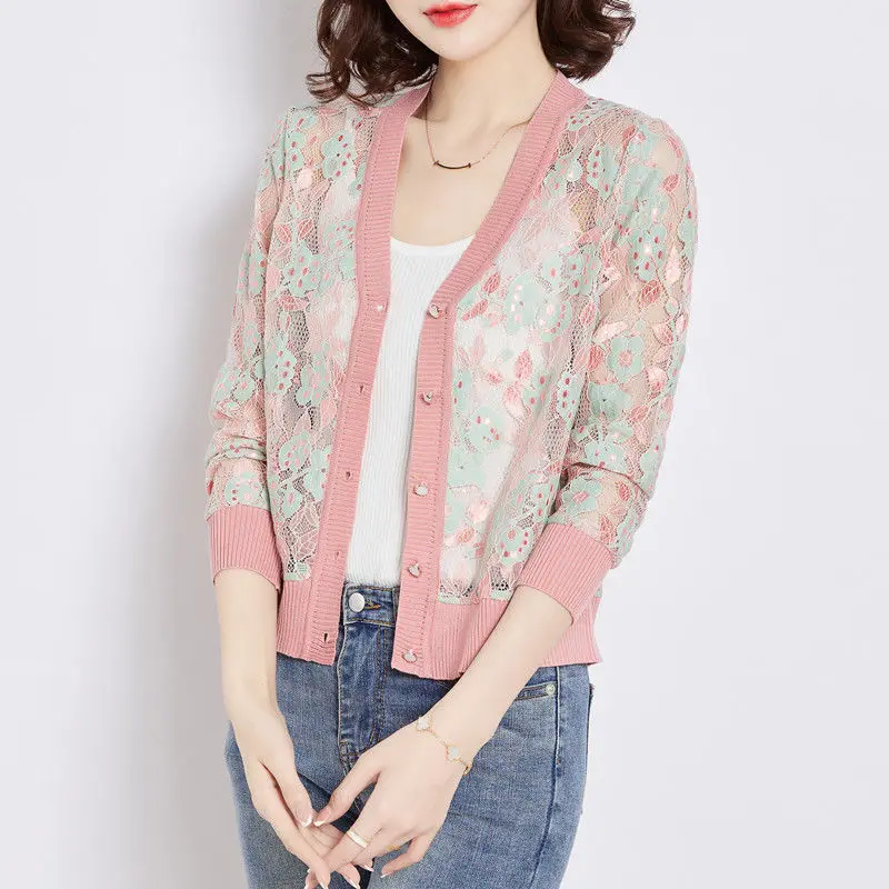 

Fashion Women's Chiffon Thin Knit Sweater Summer Cardigan Top