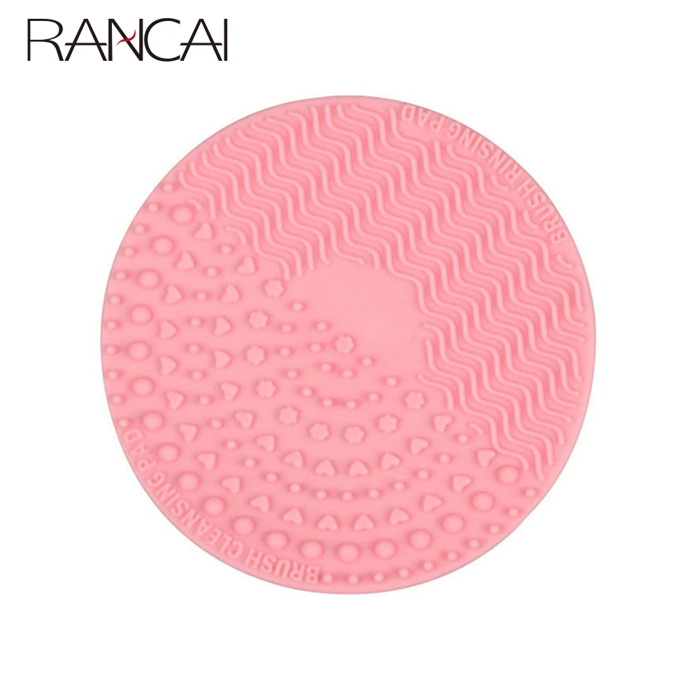 

RANCAI 1pcs Make Up Eyes Face Brush Round Shaped Silicone Brush Cleaning Mat Makeup Brushes Clean Tools Cosmetic Cleanser For