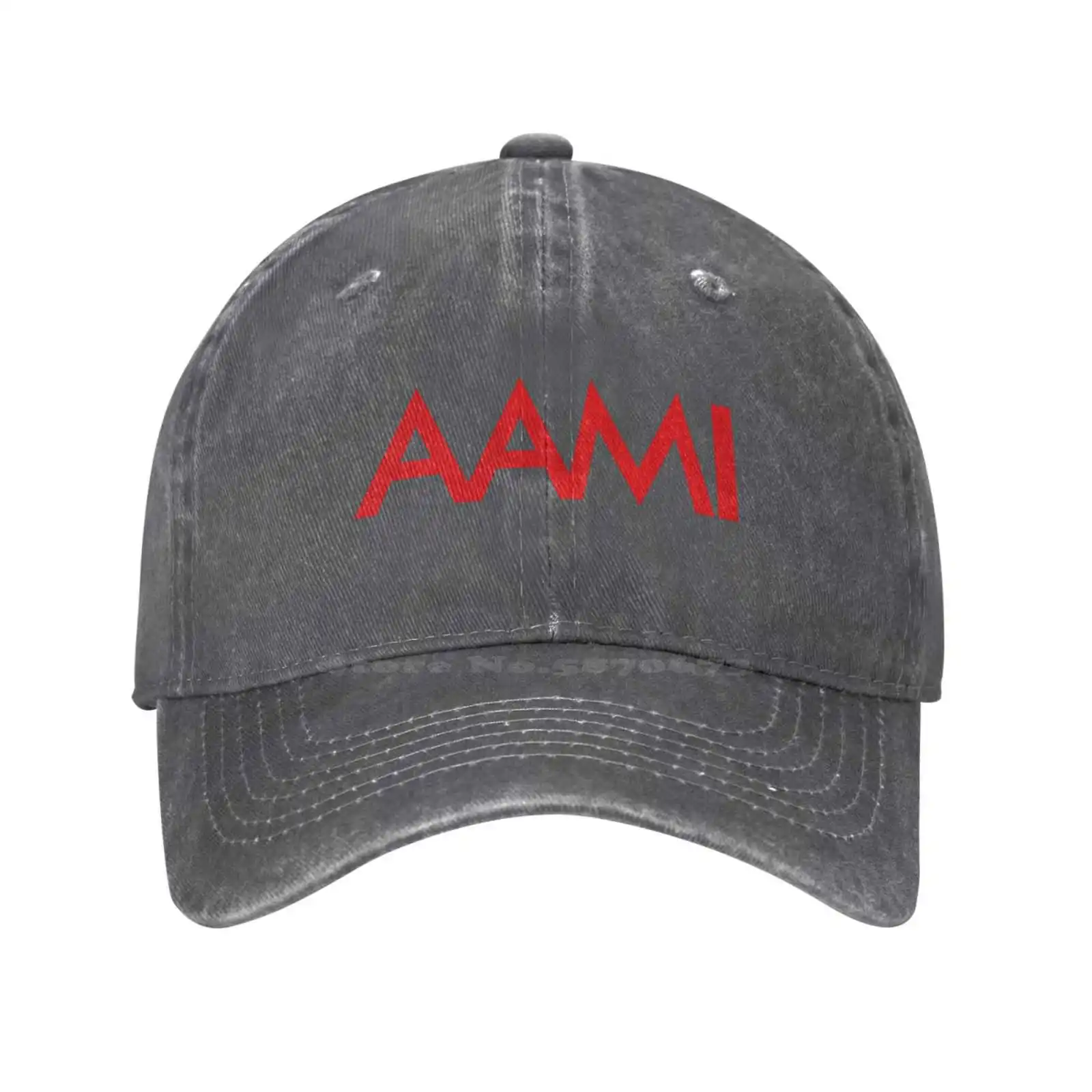 Качественная джинсовая бейсболка с логотипом AAMI