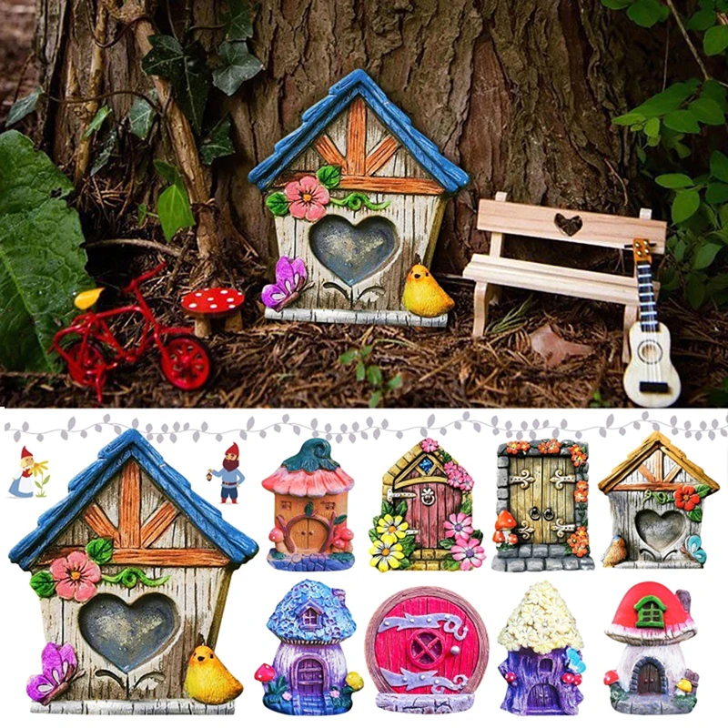 

DollHouse Miniature Simulation Courtyard Garden Decor Fairy Gate Ornaments DIY Accessories