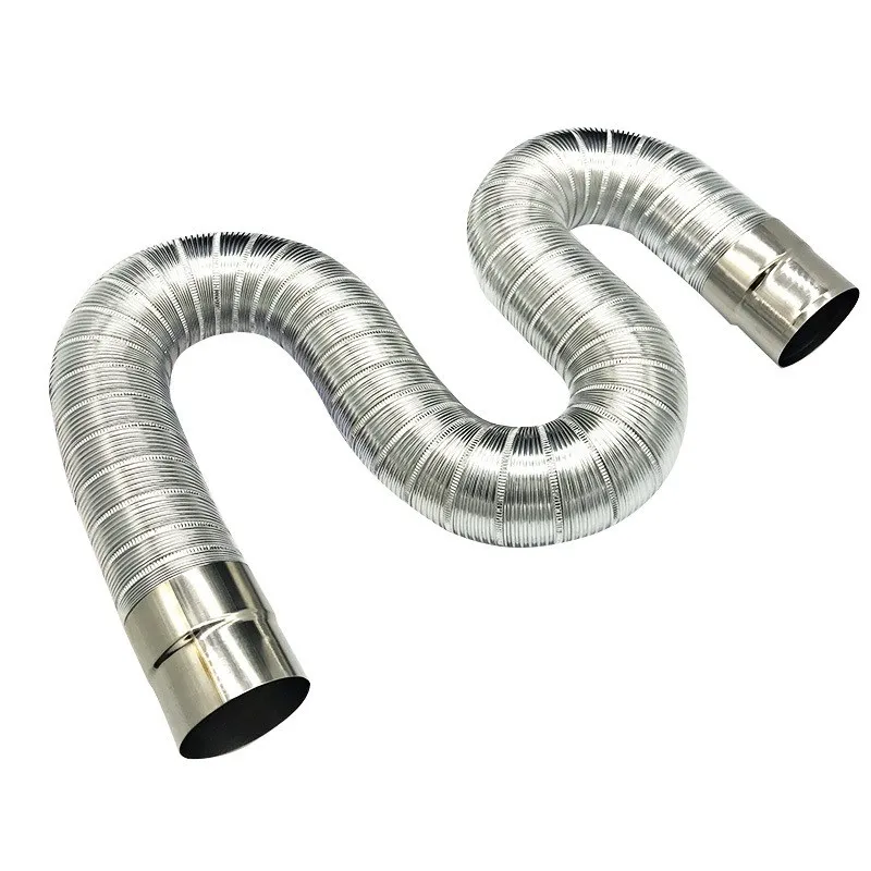 Fireproof gas water heater stainless steel 60-150mm  aluminum strong universal exhaust Car intake  pipe extension tube length