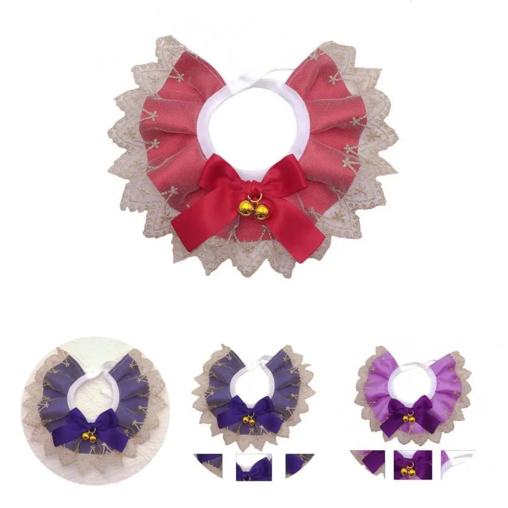 

Ручная стирка, легко наносится шейный платок с бантом и колокольчиками для домашних животных для использования в помещении