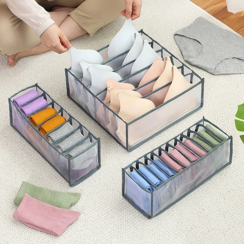 

Organizador do armário para meias de roupa interior casa armário divisor armazenamento caixa organizador para roupas organizador