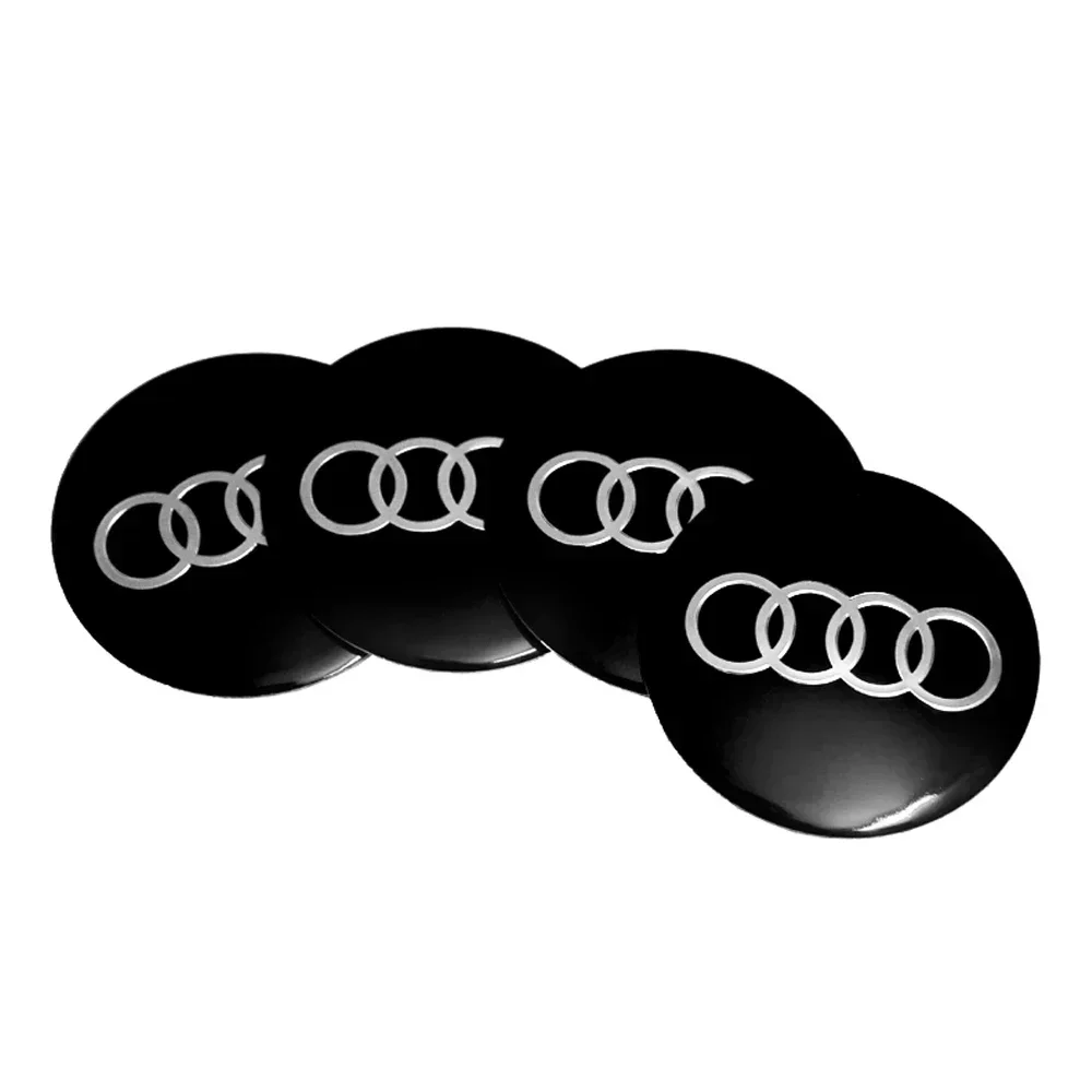 

56/60/65/75 мм 4 шт. наклейки на центральные крышки колес автомобиля, наклейки на ступицы, декоративные наклейки для Audi A3 A1 A4 B8 B7 A6 C7 A5 A7 A8 B9 B6 C6 Q2