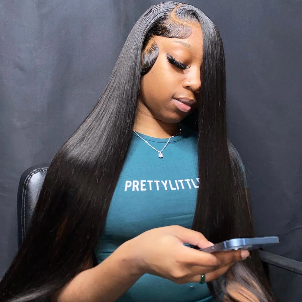 Парик Из прямых бразильских волос Remy 13x4 Hd 30 дюймов