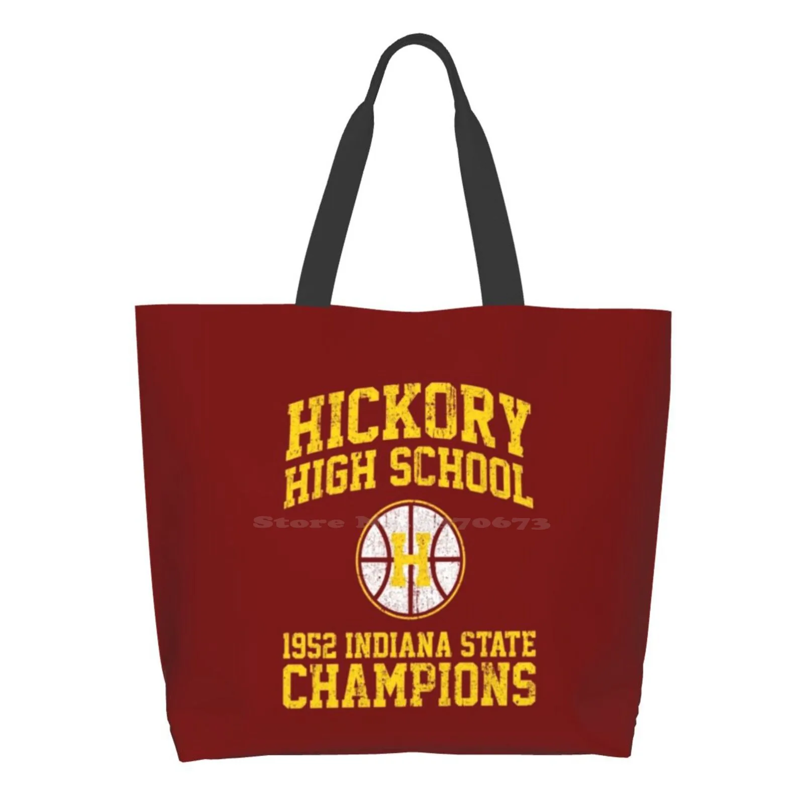 

Hickory High School 1952 State Basketball S Reusable Shopping Bag Tote Large Size Dennis Hopper Movie Gene Hackman Chitwood