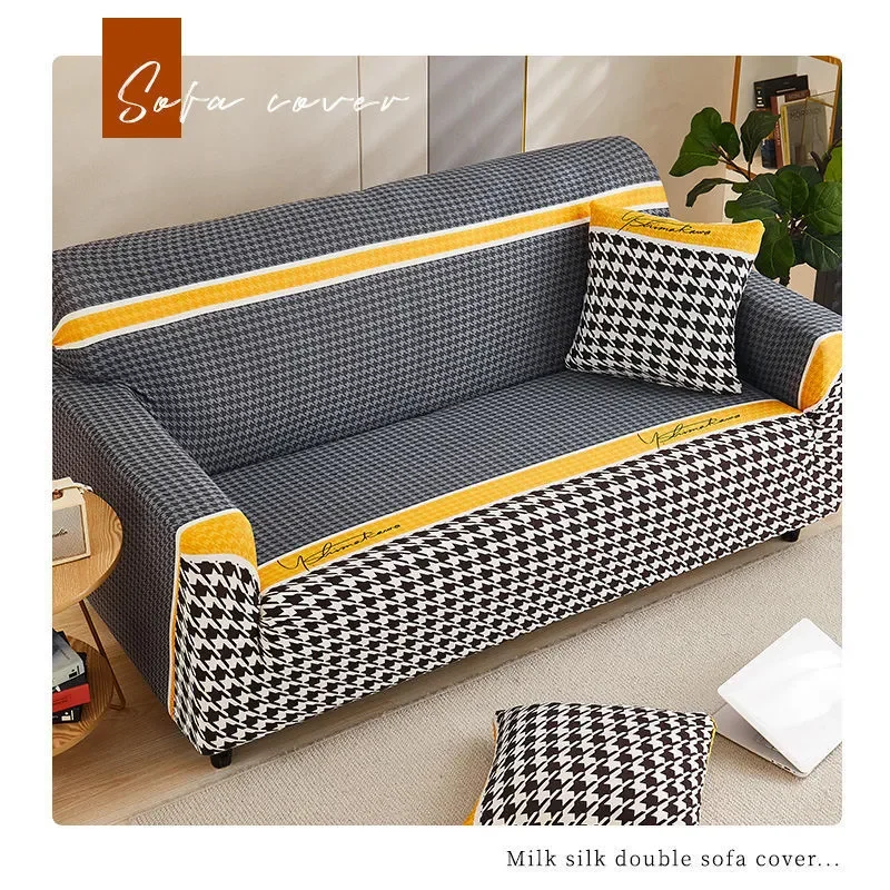 

Ins Houndstooth Stretch Sofa Covers Elastic Sofa Slipcover for Living Room sofa Chair Couch Covers Home Decor 1/2/3/4-seater