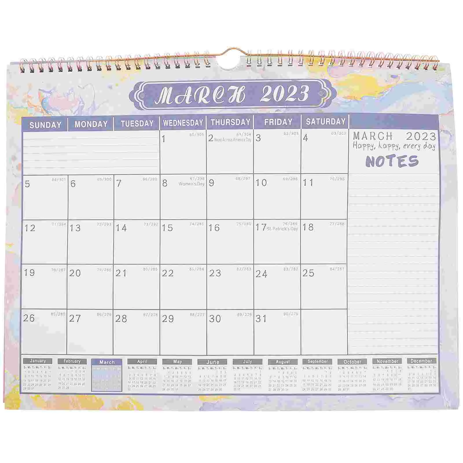 

Настенный календарь, бумажный планировщик, подвесной календарь, ежемесячный календарь, декоративный календарь на спирали 365 дней, обратный ...