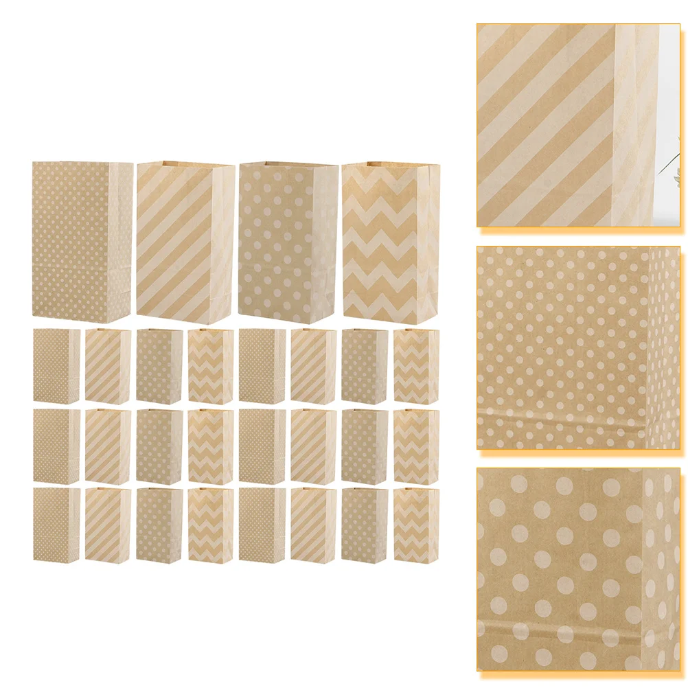 

100pcs Paper Lunch Bags Paper Package Bags Kraft Paper Bags Goods Bags Takeaway Packing Snack Bags