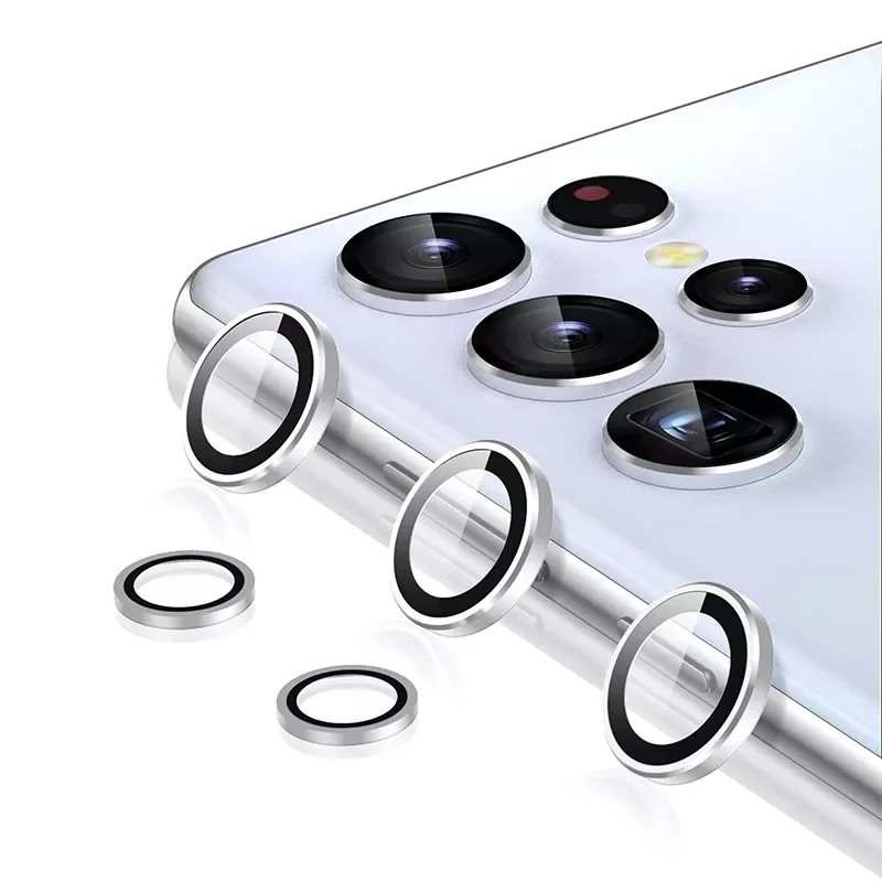 

Samsung Galaxy S22 Ultra Camera Lens Protector Circle Individual Ring S 22ultra Luxury Alloy Tempered Glass Camera Cover Cap