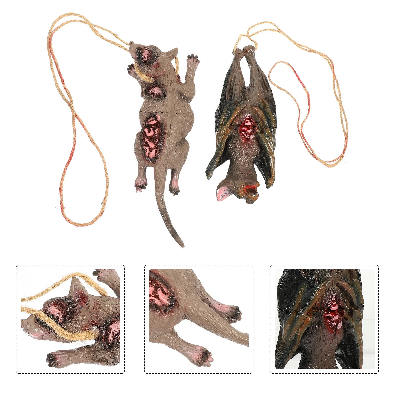 

Horror Decoration Props Halloween Trick Model Ghost Scary Bat Vinyl Fake Decorations