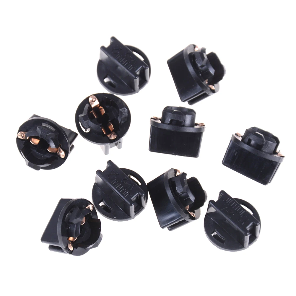 

10Pieces T10 Socket Dashboard Instrument Panel Socket T10 W5W 168 192 194 Twist Lock Wedge Bases Lamp Dash Bulb Plug