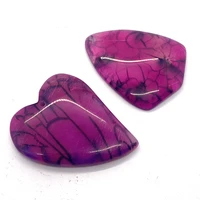 duck paw shape purple agate pendants set natural stone charms for jewelry diy making necklace accessories dragon pattern agate