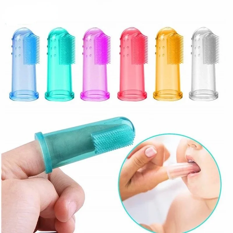 

Baby Finger Toothbrush Silicon Toothbrush+Box Children Teeth Clear Soft Silicone Infant Tooth Brush Rubber Cleaning