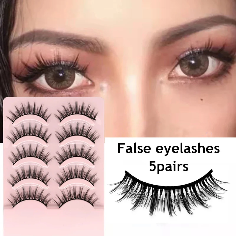 

5 Pairs Little Devil Cosplay Lash Extension False Eyelashes 3d Bunch Japanese Fairy Lolita Eyelashes Daily Eye Makeup Tool YZL9