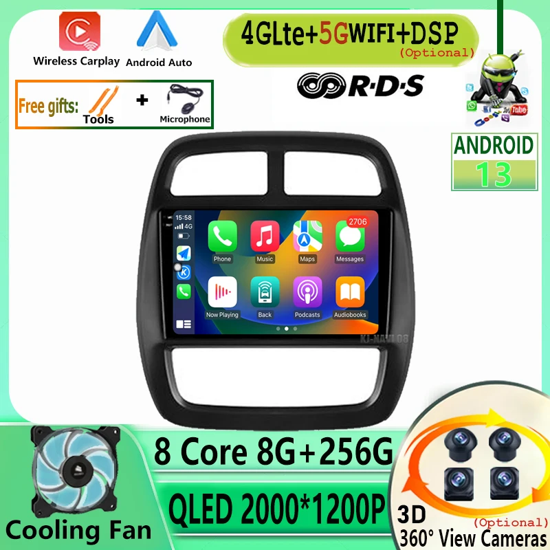 

Автомагнитола на Android 13 для Renault Kwid 2015-2019, видео, автомобильный мультимедийный плеер, навигация, стерео, GPS, BT, 2din, 2 din, DVD