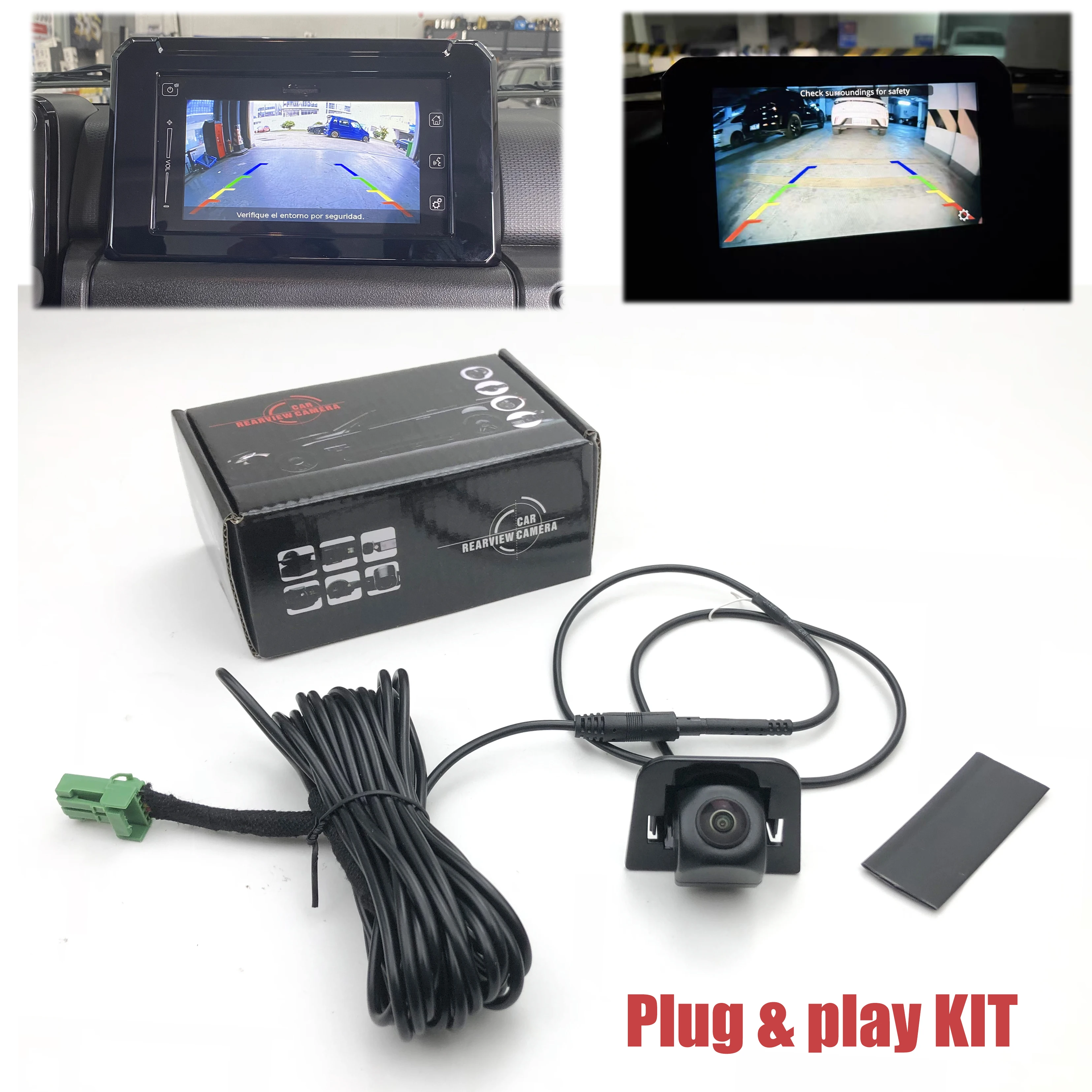 

VkAUTO Plug & Play комплект камеры заднего вида для Suzuki Jimny JB64/JB64W/JB74/GLX 2018 ~ 2025 HD камера заднего вида для резервной парковки