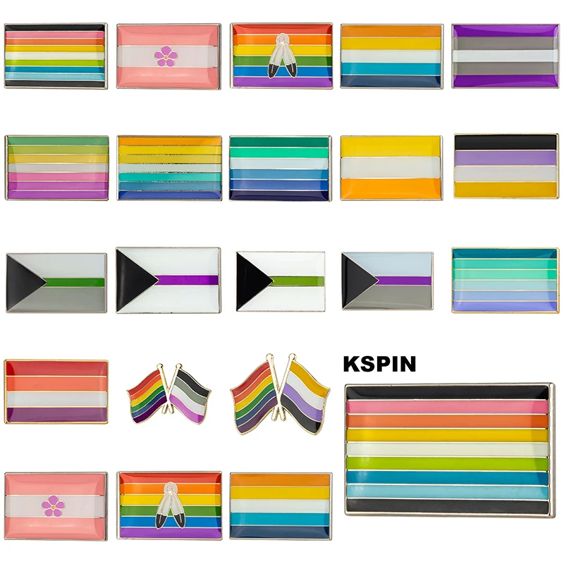 

Demisexual Pride Flag Gray Pride Alloromantic Asexual Pride Rainbow & Asexual Prides Pin Flag LGBTQ Gay Flag Lapel Pins