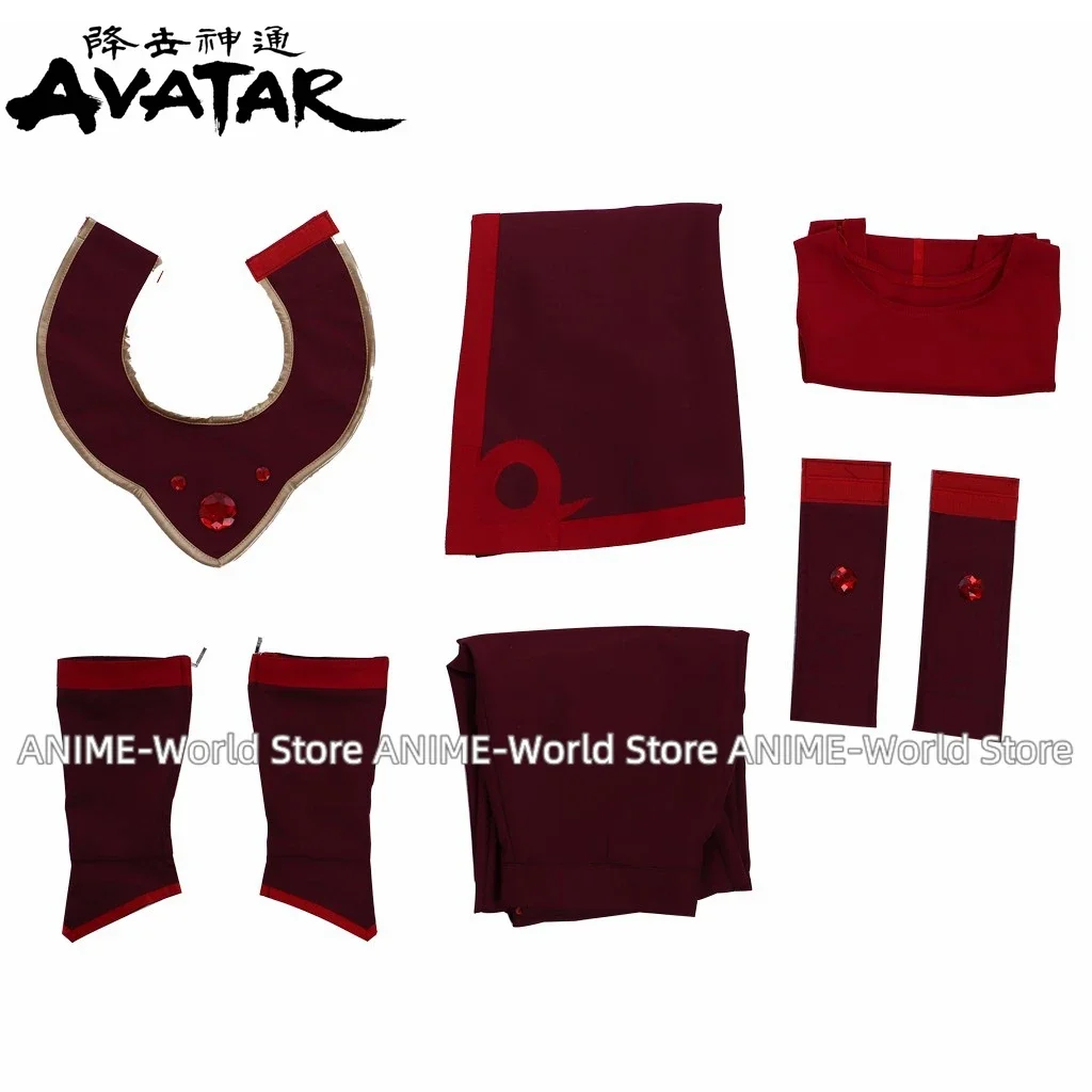 Аватар Косплей Костюм Kyoshi Warrior Suki пожарная нация косплей костюм красное платье