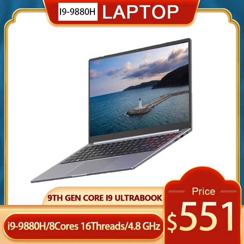 

15,6-дюймовый ультрабук Intel Core Φ, компьютер 2 * DDR4, макс. 64 Гб ОЗУ, Φ SSD, настольный ноутбук с разблокировкой по отпечатку пальца, 5GWIFI