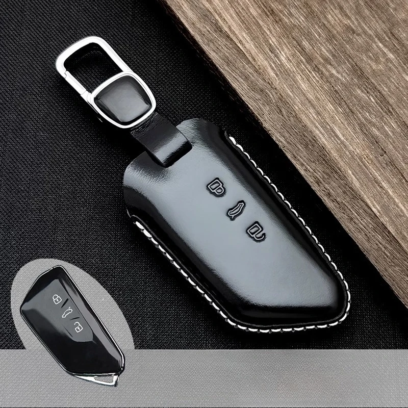 Подходит для Volkswagen Tiguan Teramont T-ROC Tavendor, кожаный чехол для дистанционного ключа автомобиля, лучшая защита