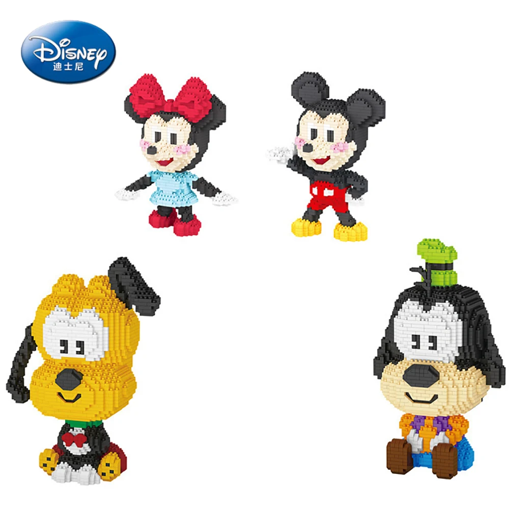 

Детский конструктор Disney для мальчиков и девочек, Микки и Минни Маус, Goofy, Плутон, строительные блоки «сделай сам», развивающие игрушки, подар...