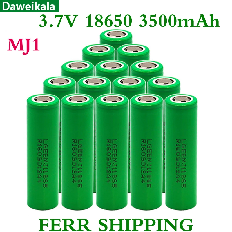 

2024 100% Original MJ1 3.7 V 3500Mah 18650 Lithium Rechargeable Battery for Flashlight Batteries for LG MJ1 3500mah Battery Fan
