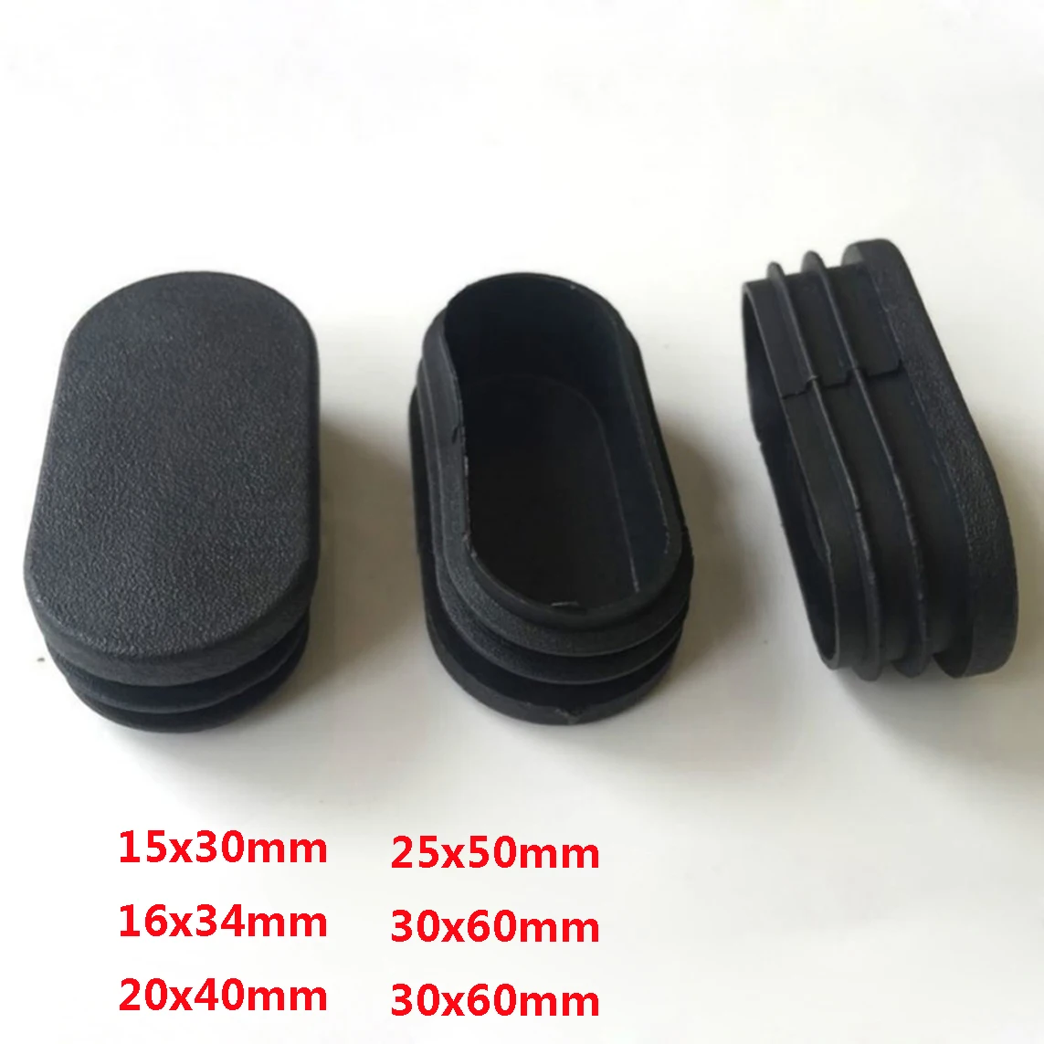 Купи 2-20Pcs Oval Plug Black Round Corner Plug Chair Stool Foot Pad Non Slip Foot Plug Shelf Foot Pad Stainless Steel Hole Plug Plug за 30 рублей в магазине AliExpress