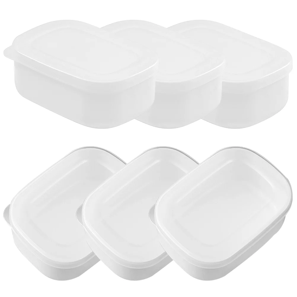 

6 Pcs Containers Lids Leftover Food Stackable Refrigerator Organizer Vegetable Veggie Fruit Packing Crisper