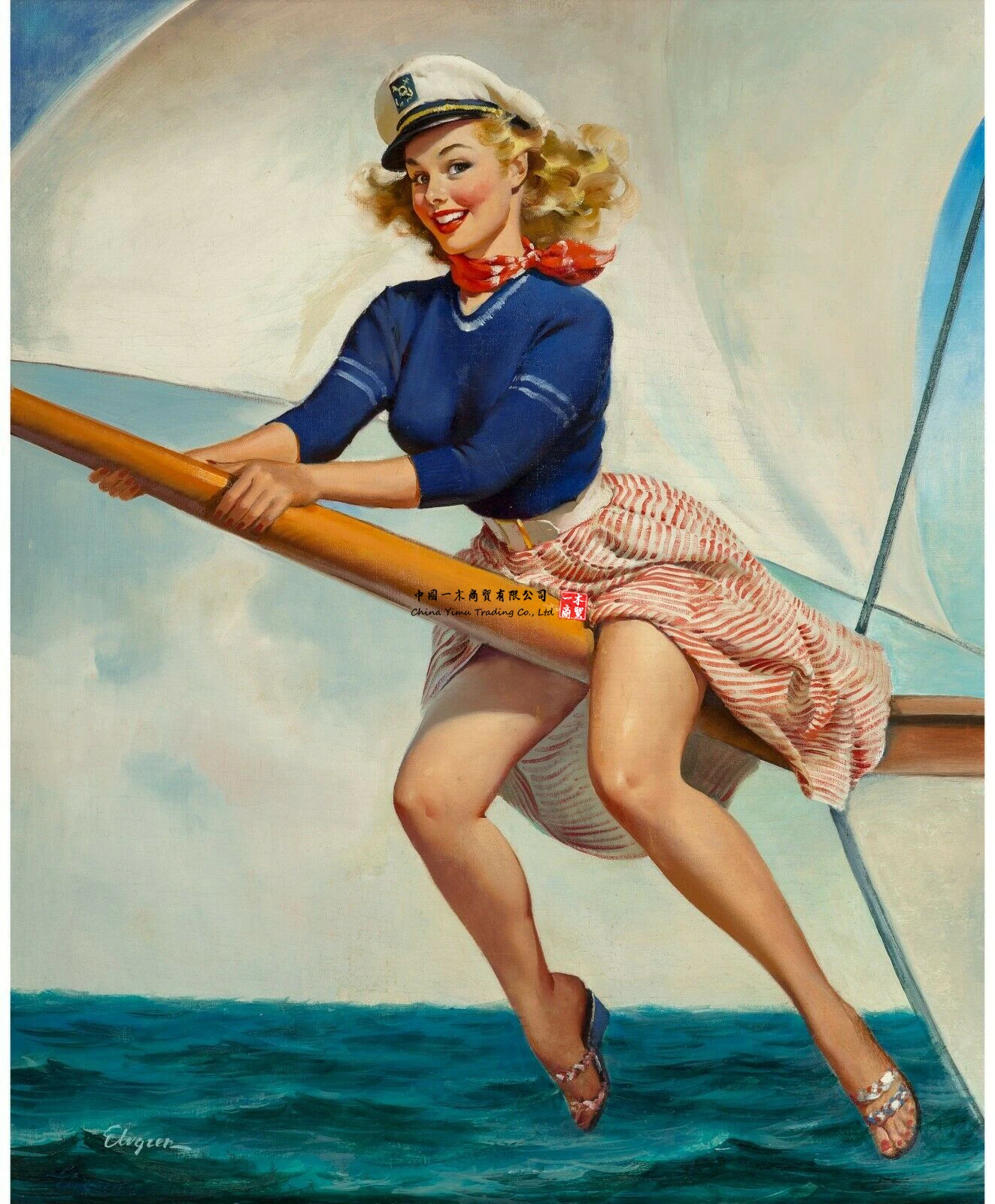 Постер Pinup Girl Bow Spirit 1960 Картина на холсте художественный фильм автомобильная игра