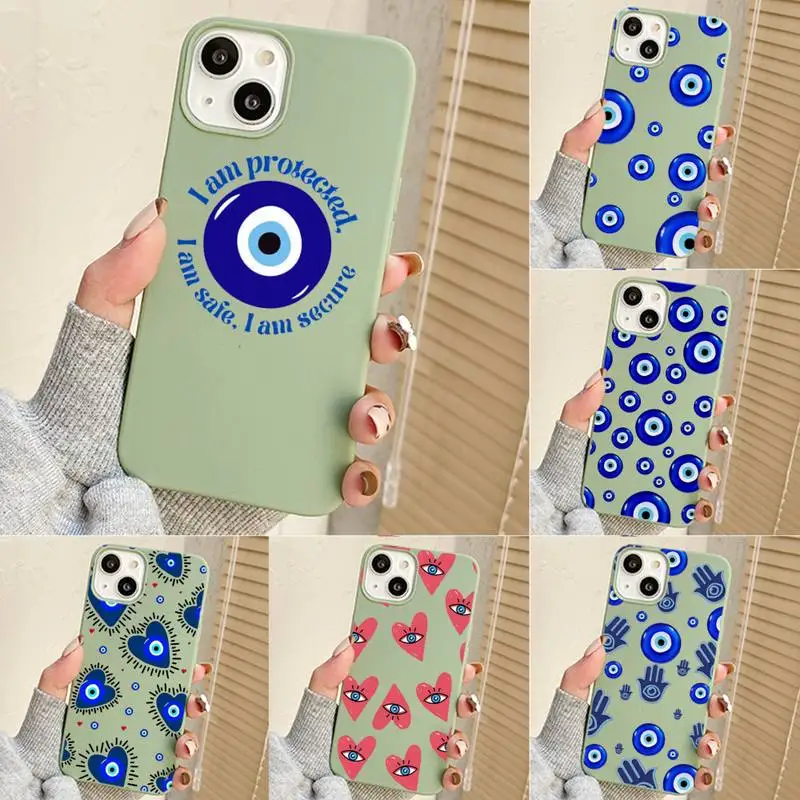 

Turkish Lucky Blue Evil Eye Abstract Phone Case For Iphone 7 8 Plus X Xr Xs 11 12 13 Se2020 Mini Mobile Iphones 14 Pro Max Case