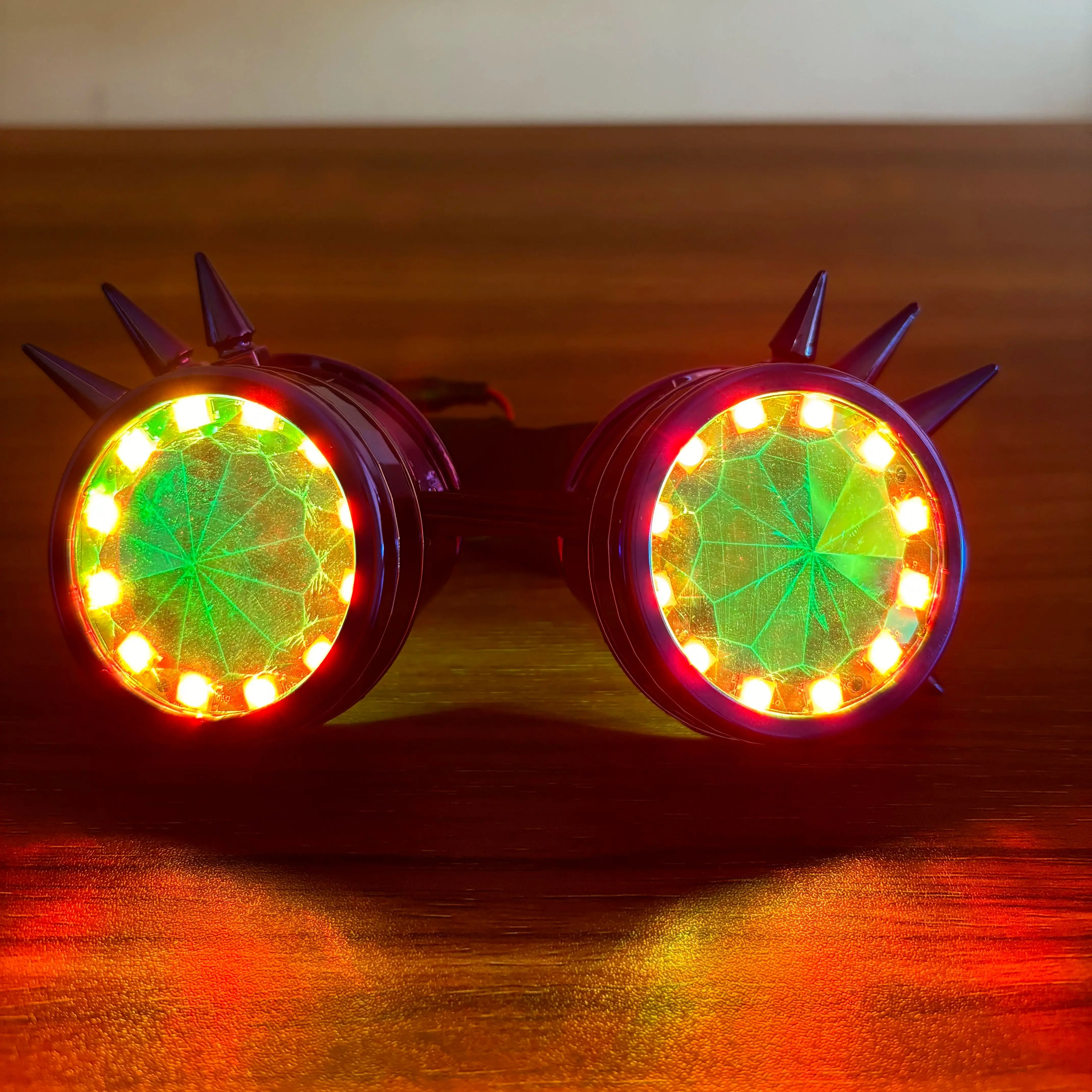 Новинка 2024 горячие технические очки рандомные Радужный полный спектр DJ Rave Eye