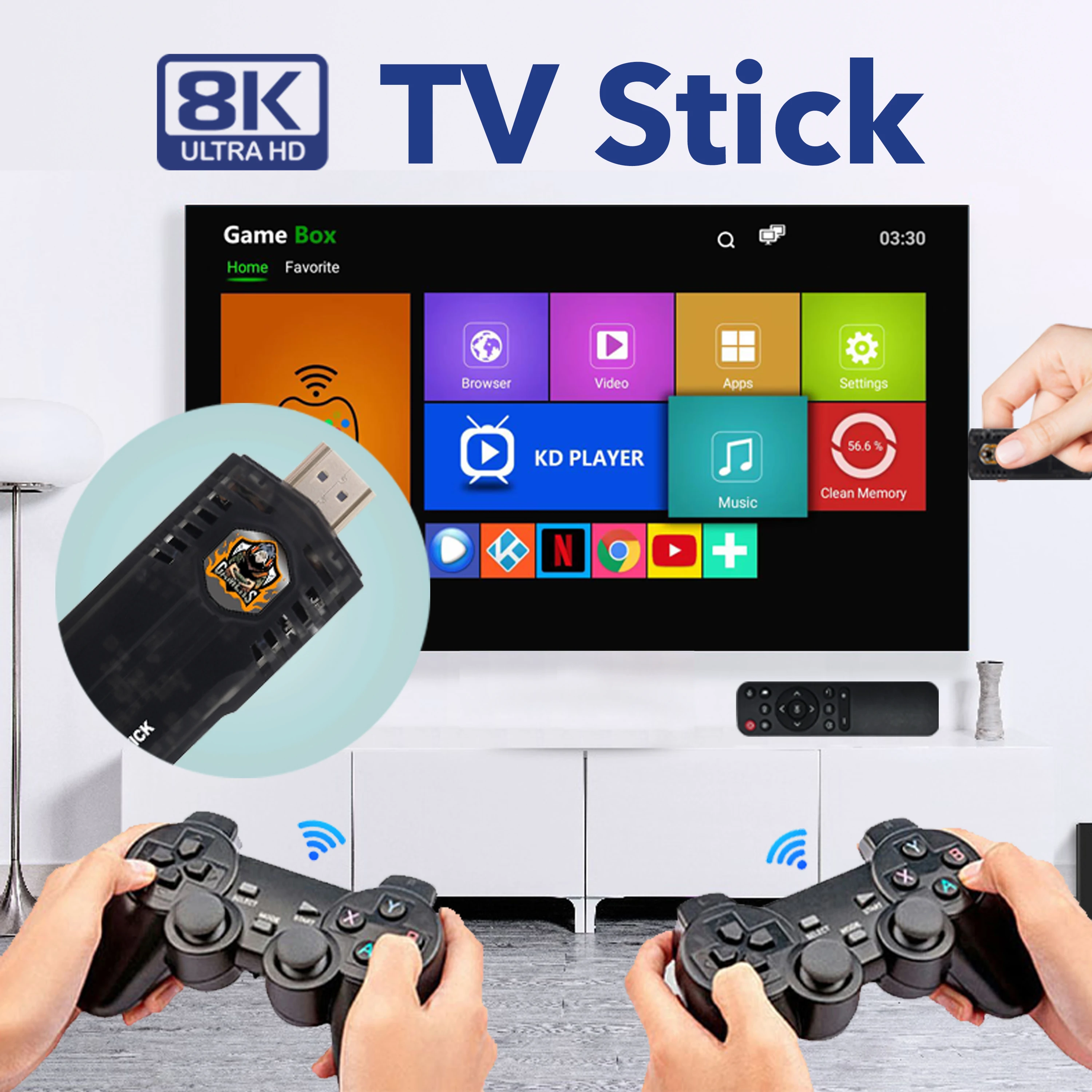 X8 Wireless Controller HD Mini TV Box for Android Game Stick 8K 10000 Games Arcade Retro Video Game Consoles for PS1 Dual